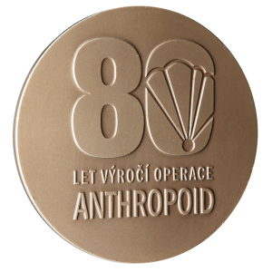 ANTHROPOID (80. výročí) pamětní medaile a bankovka