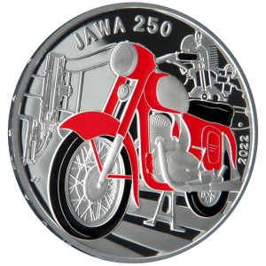 Stříbrná mince 500 Kč 2022 Motocykl Jawa 250