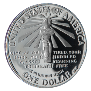 USA , 1 dollar 1986  S,  pochodeň