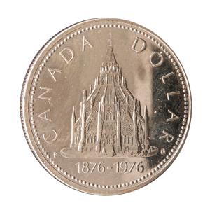 Kanada,  1 dollar 1976,  Parlamentní knihovna 1876