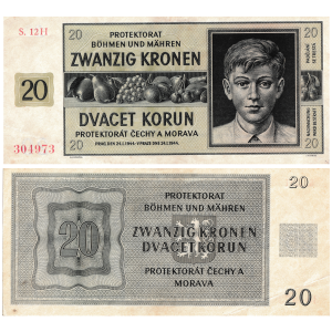 20 Korun, Protektorát, 1944