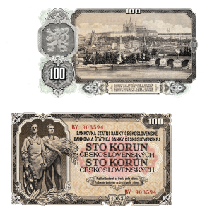 100 Korun československých 1953, B92a, N96a