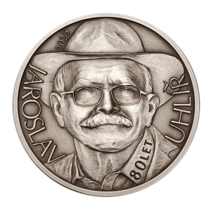 Stříbrná medaile (patina) Jaroslav Uhlíř 80. let