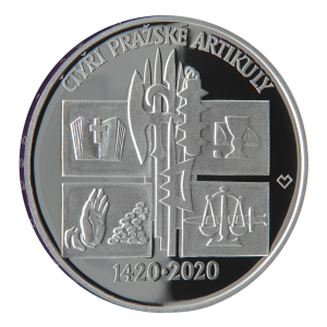 Stříbrná mince 200 Kč 2020 Vydání čtyř pražských artikulů