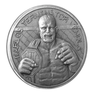 Stříbrná medaile 40 mm (patina) Karlos Terminátor Vémola